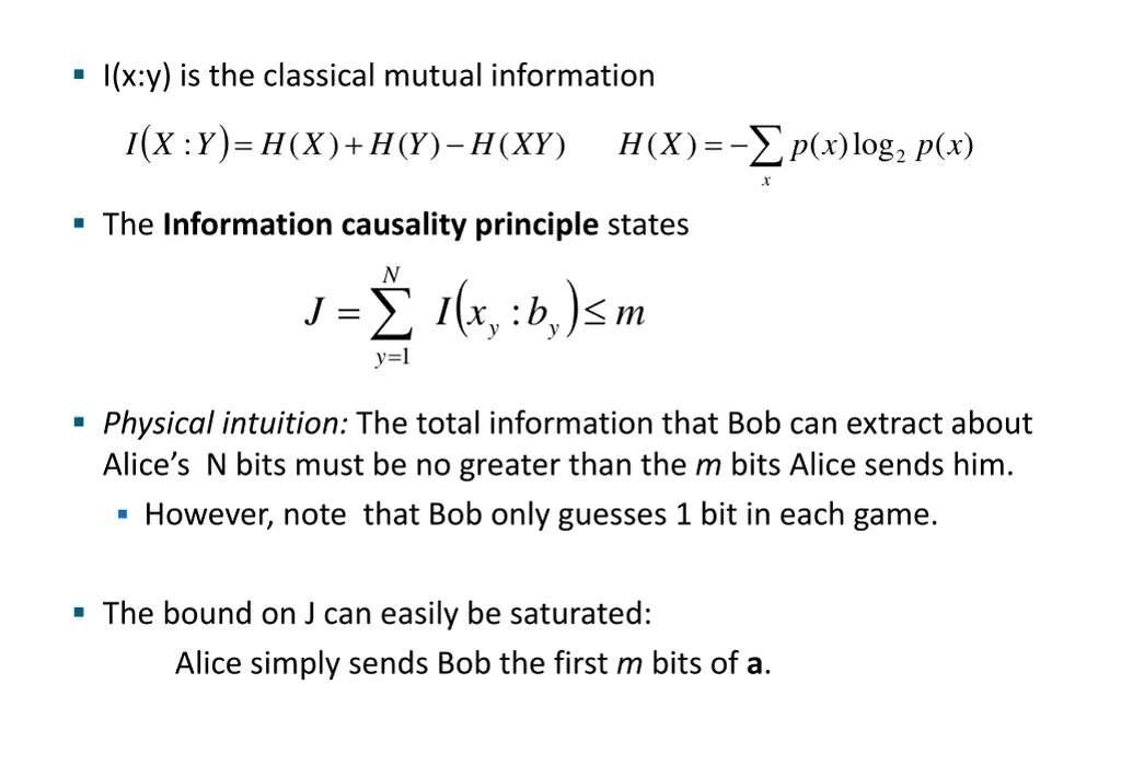 i x y is the classical mutual information