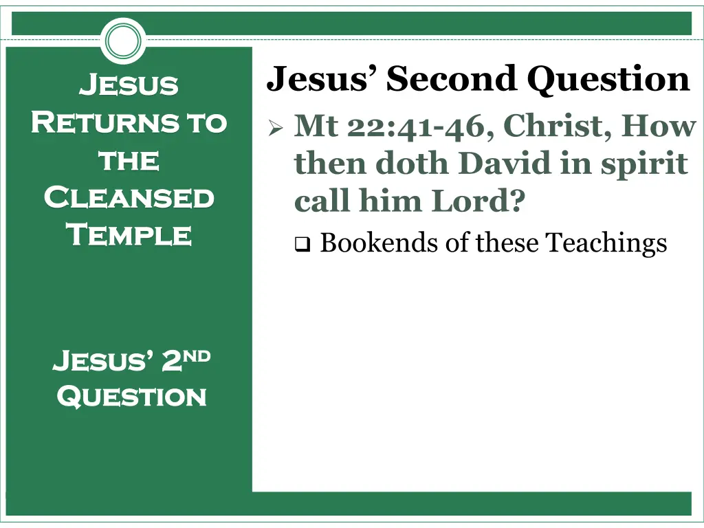 jesus second question mt 22 41 46 christ how then