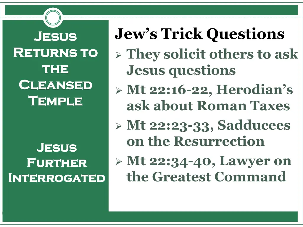 jew s trick questions they solicit others