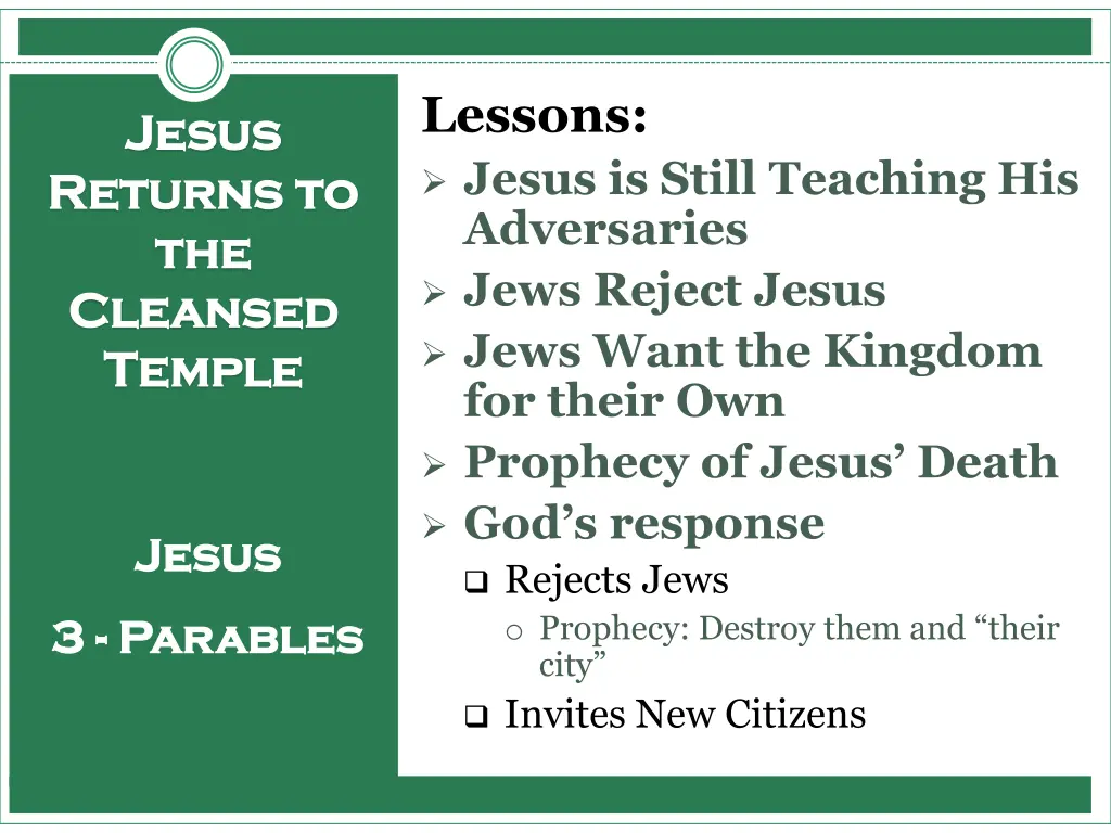 lessons jesus is still teaching his adversaries