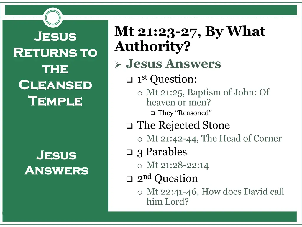 mt 21 23 27 by what authority jesus answers