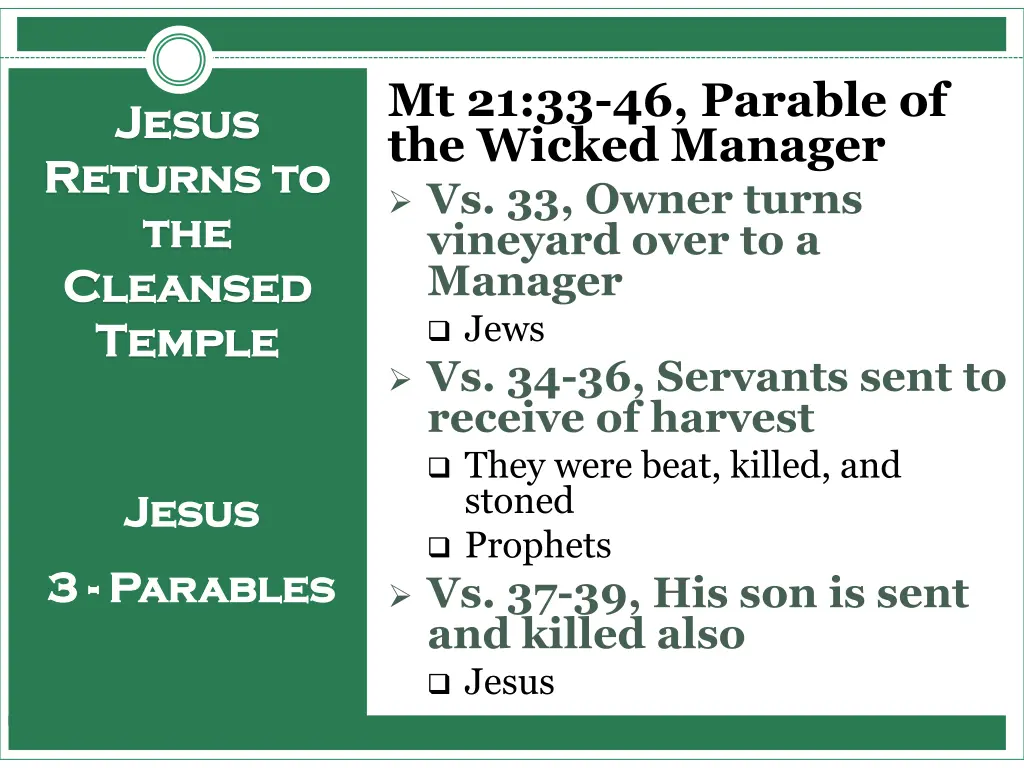 mt 21 33 46 parable of the wicked manager