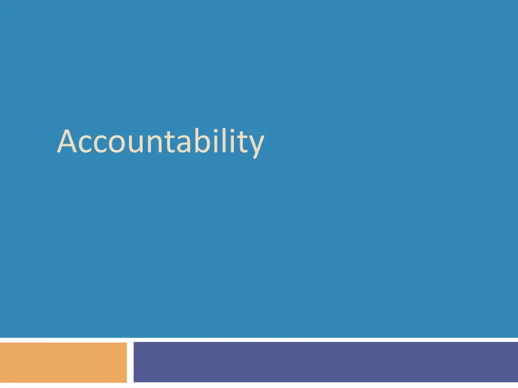 accountability