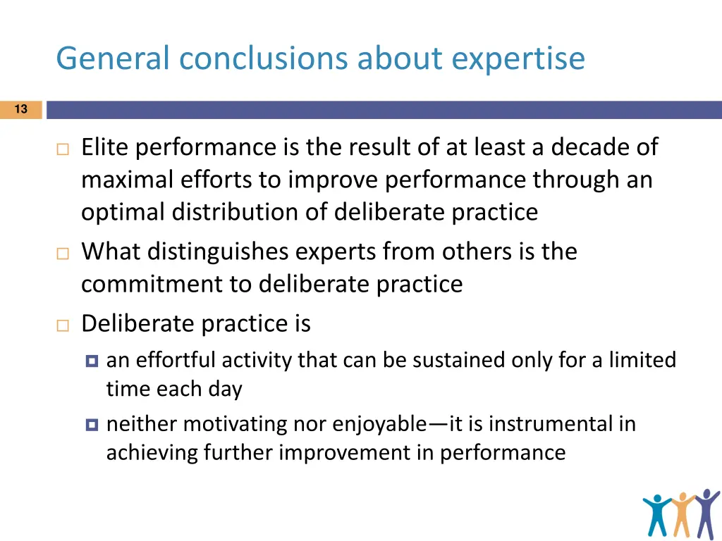 general conclusions about expertise