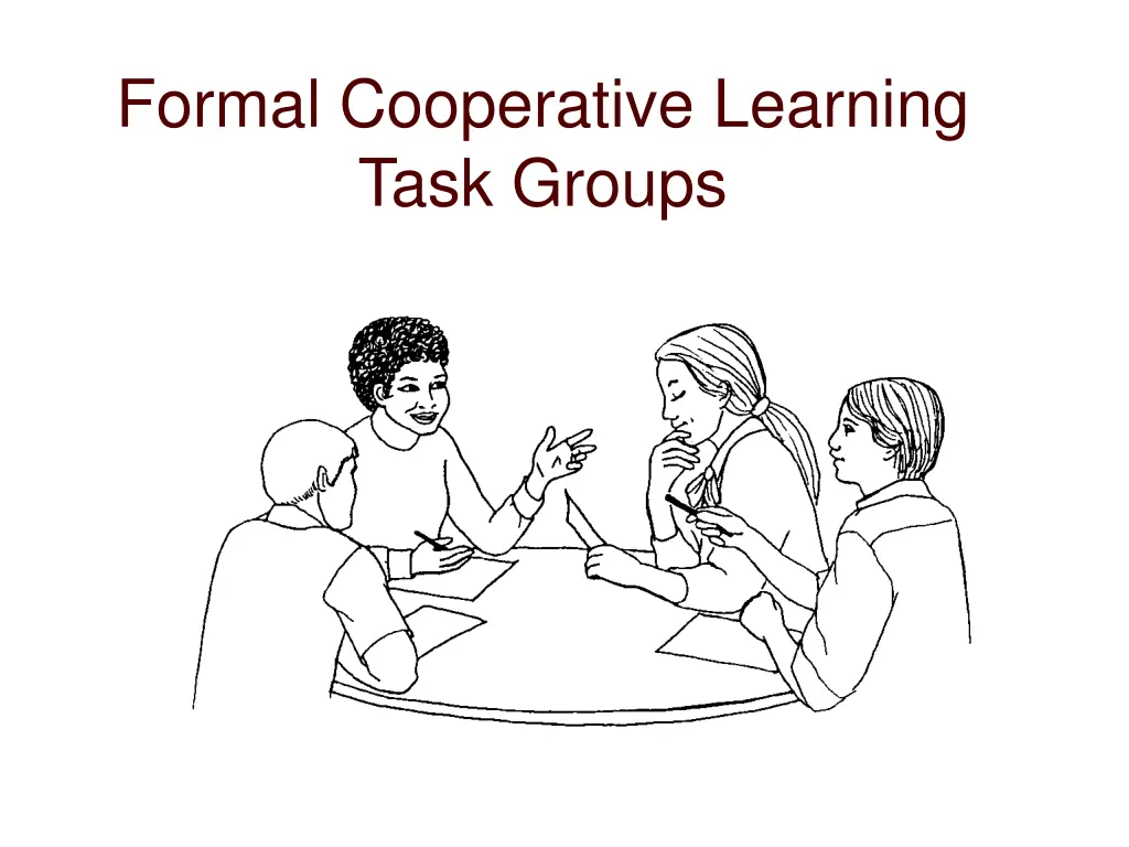 formal cooperative learning task groups