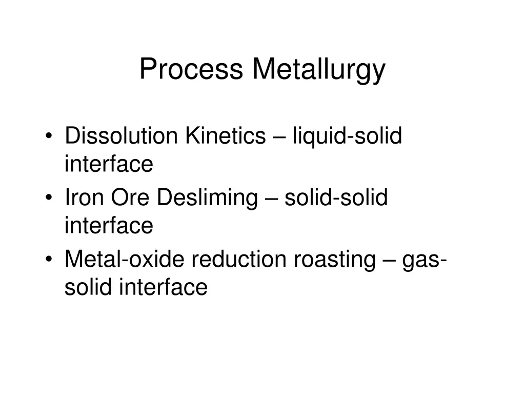 process metallurgy