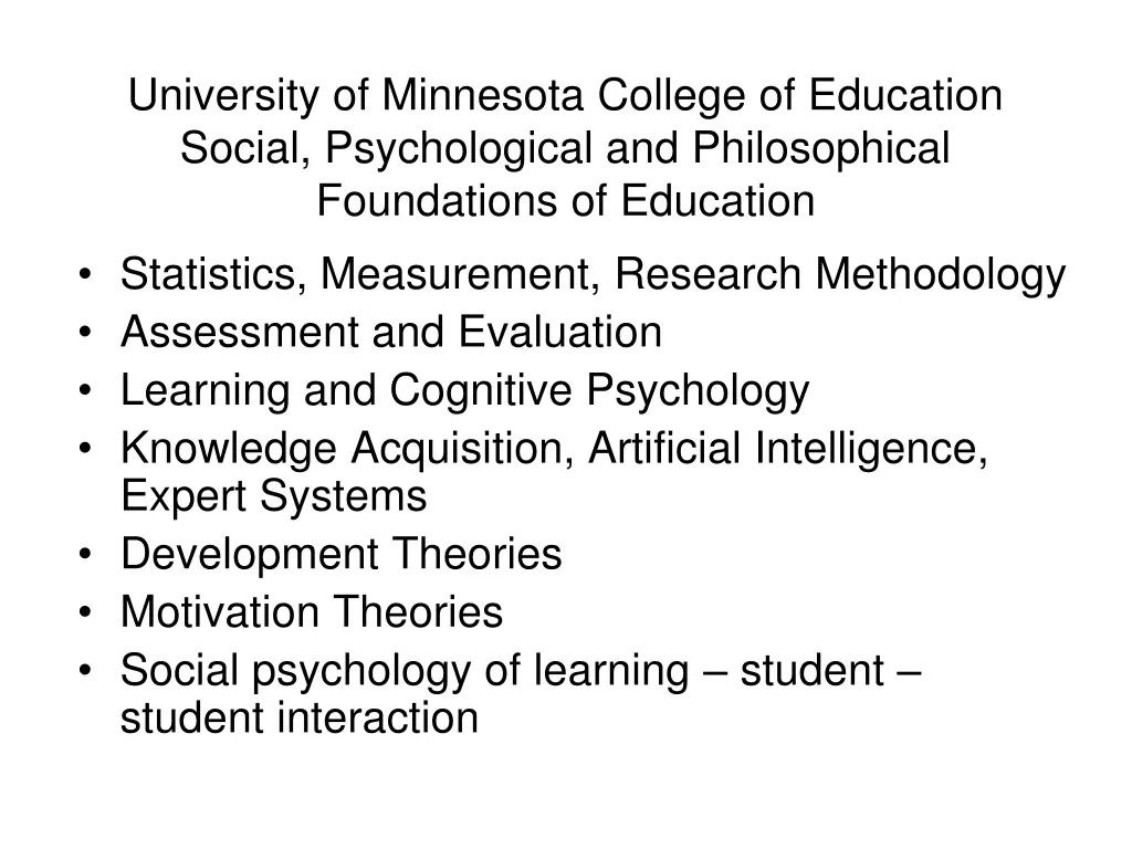 university of minnesota college of education