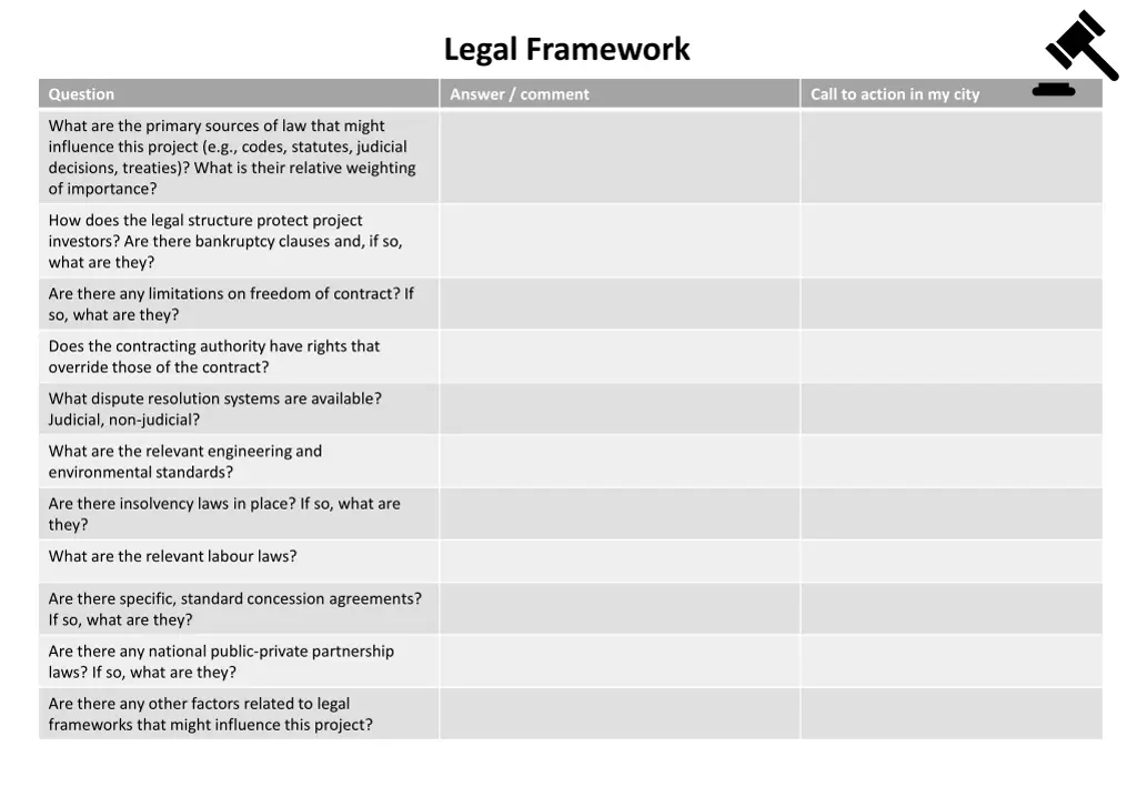 legal framework