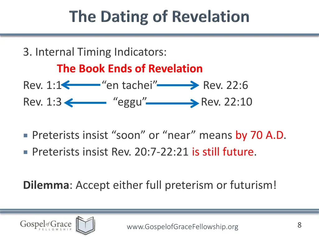 3 internal timing indicators the book ends