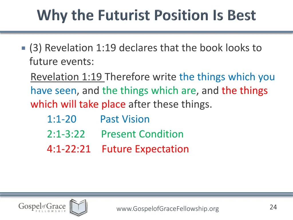 3 revelation 1 19 declares that the book looks