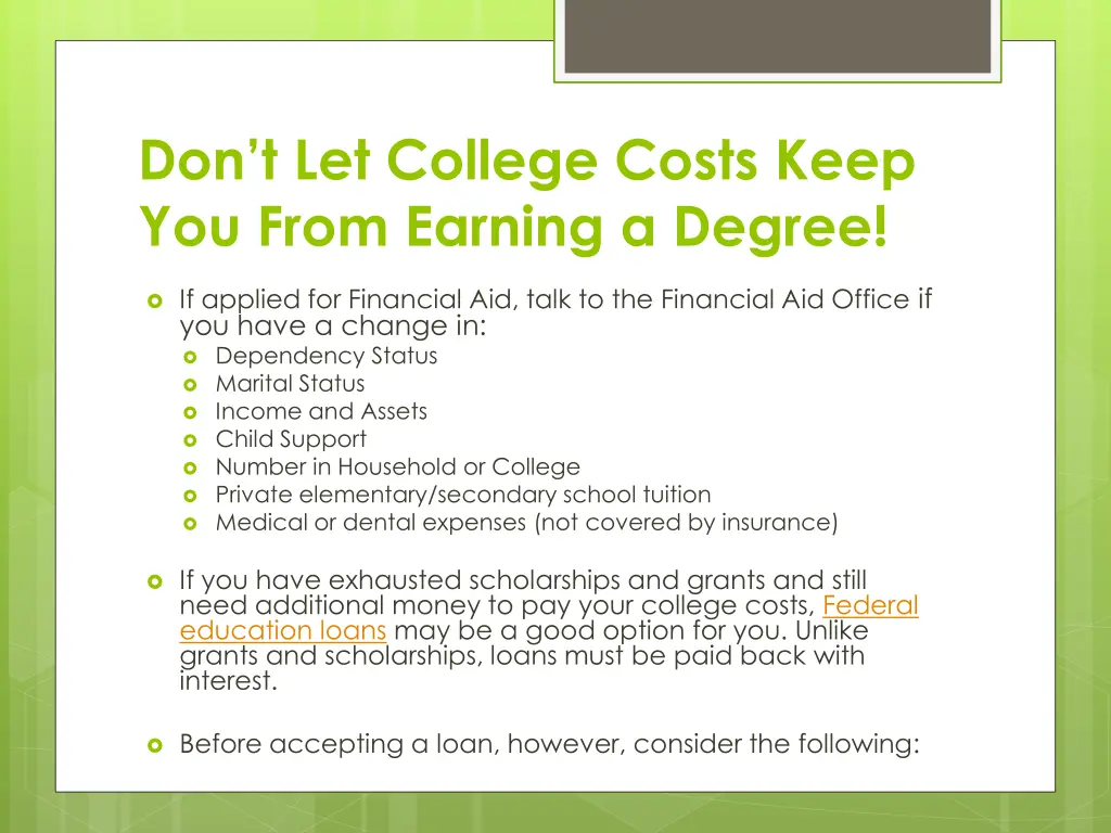 don t let college costs keep you from earning