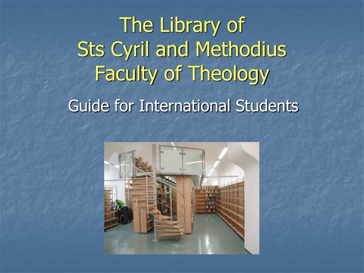 the library of sts cyril and methodius faculty