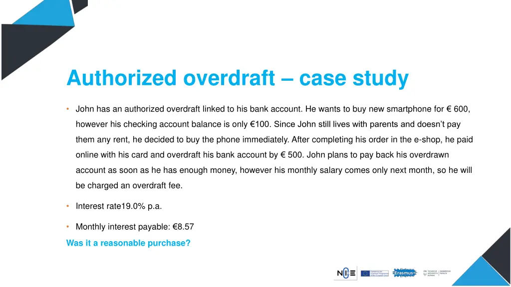 authorized overdraft case study