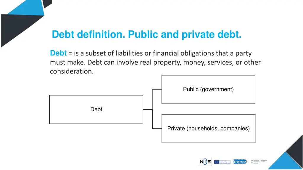 debt definition public and private debt