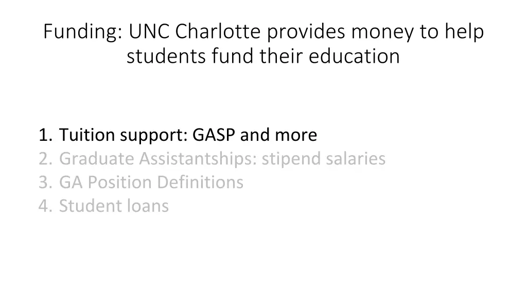 funding unc charlotte provides money to help