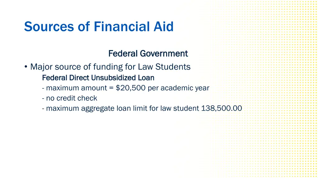 sources of financial aid 3