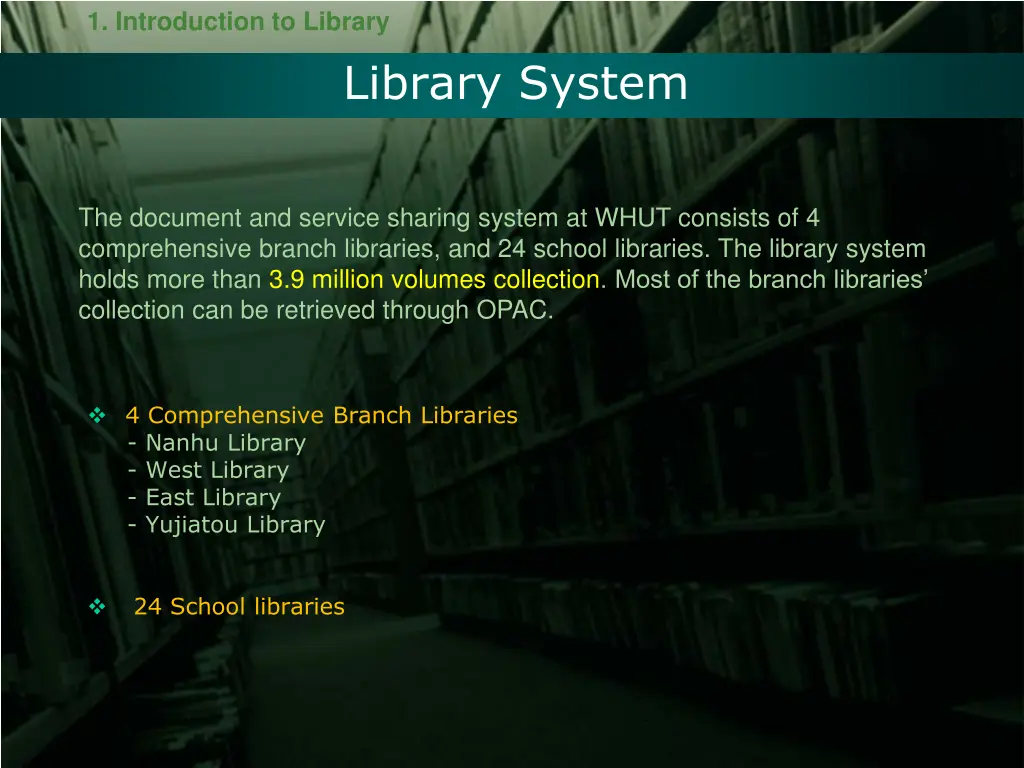 1 introduction to library