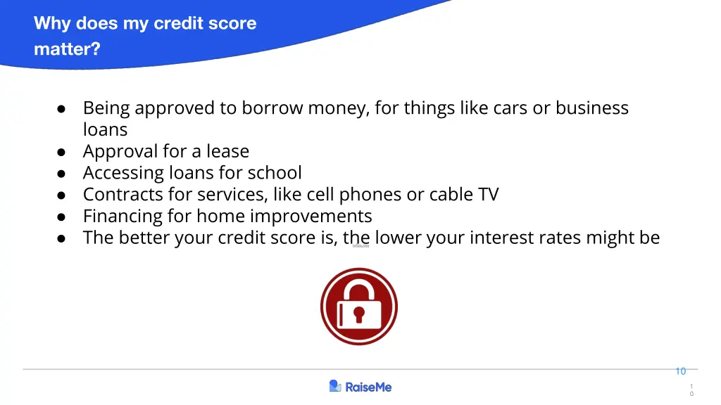 why does my credit score matter