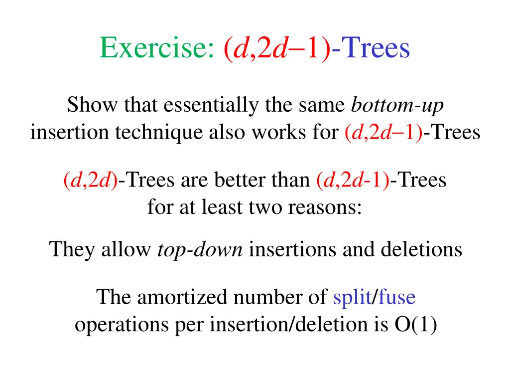 exercise d 2 d 1 trees