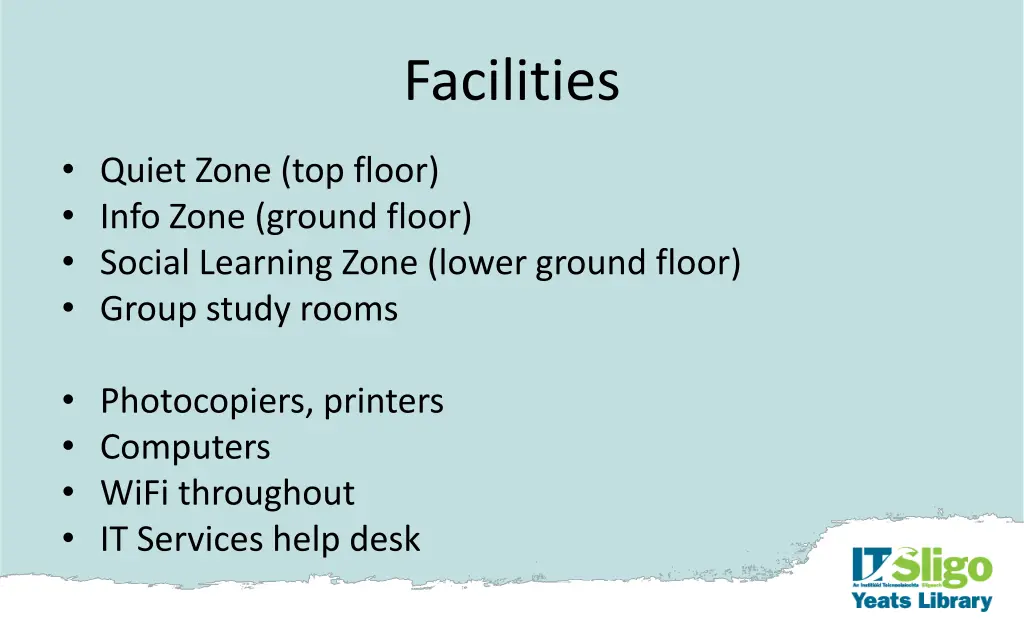 facilities