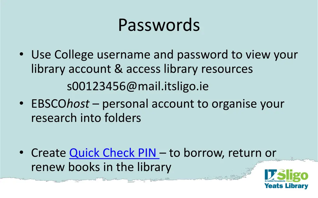 passwords