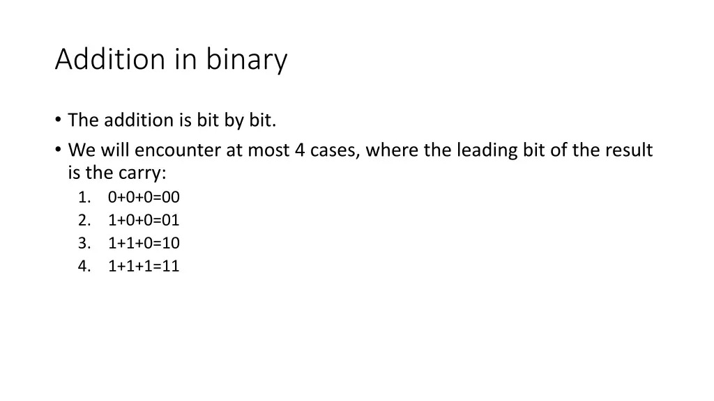 addition in binary 2