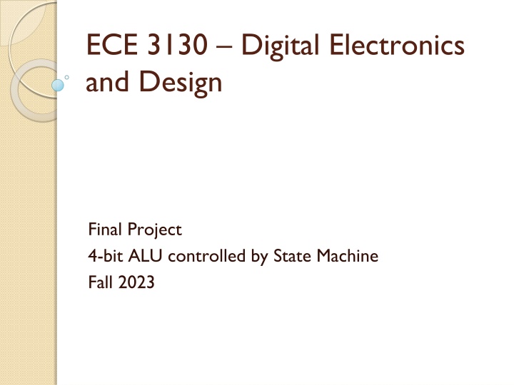 ece 3130 digital electronics and design