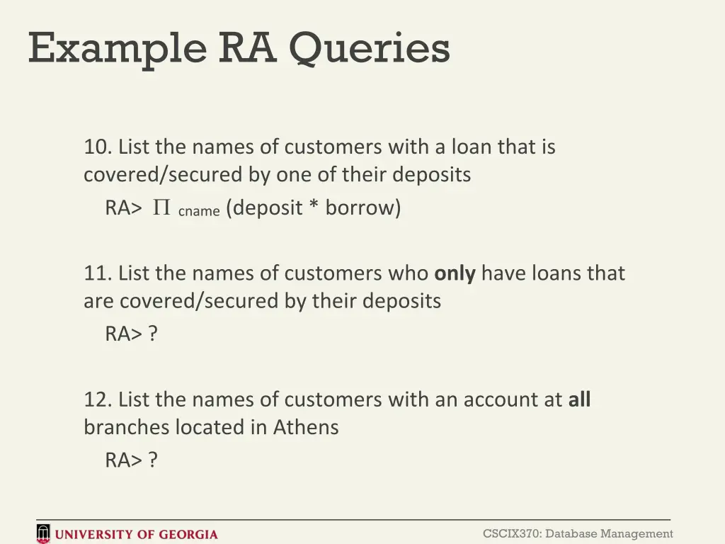 example ra queries 1