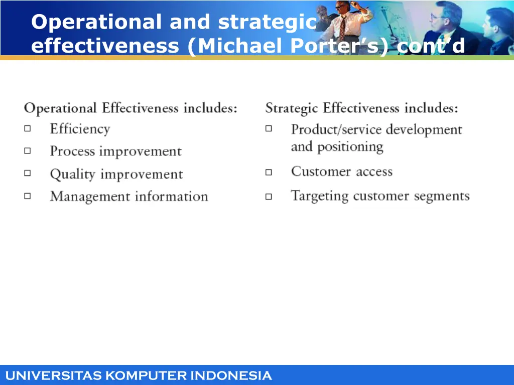 operational and strategic effectiveness michael 1