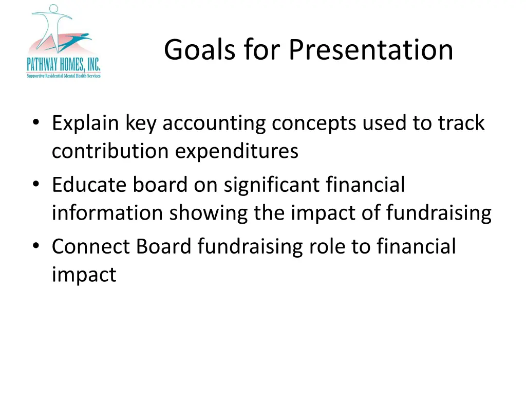 goals for presentation