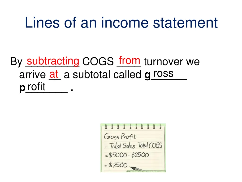 lines of an income statement 1