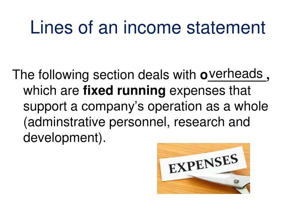 lines of an income statement 2