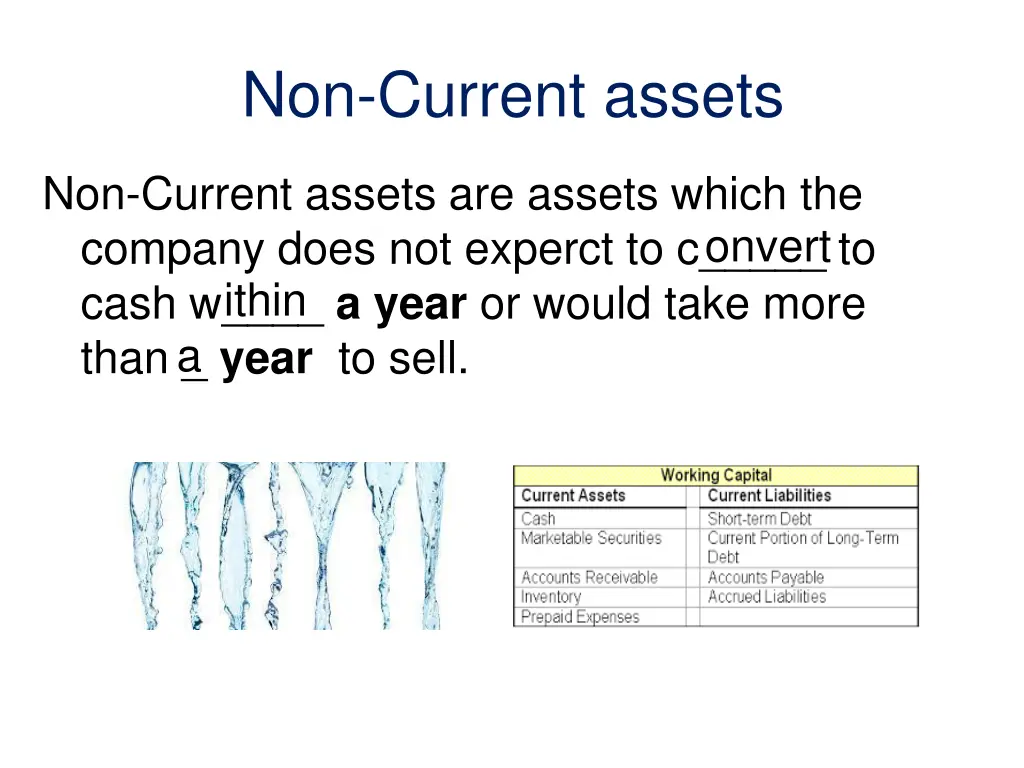 non current assets