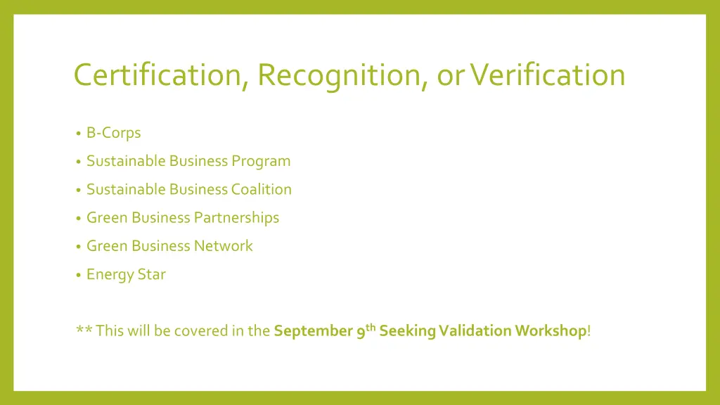 certification recognition or verification