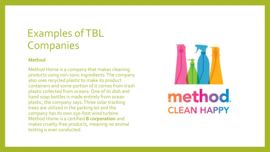 examples of tbl companies