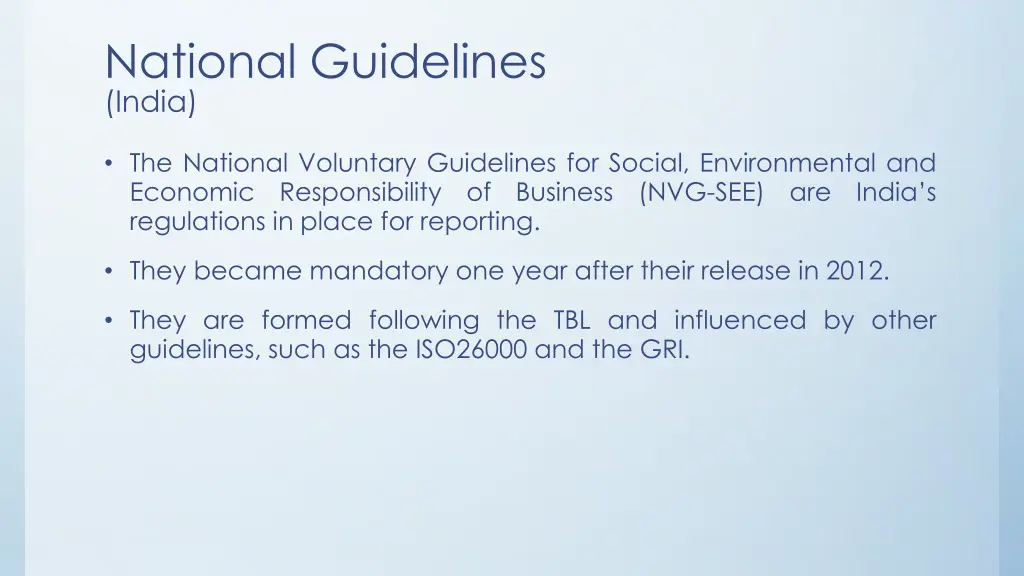 national guidelines india