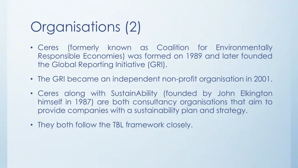 organisations 2