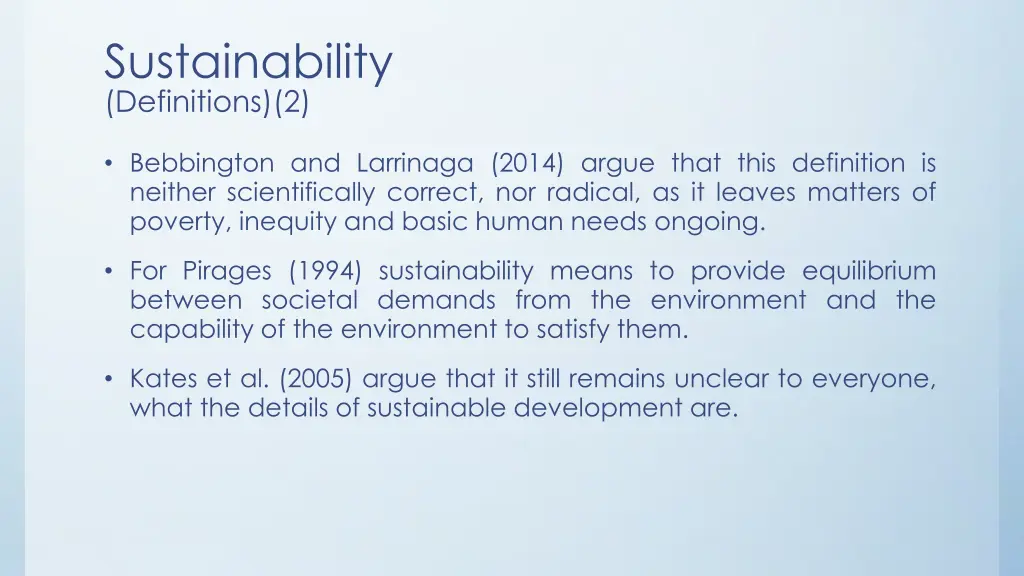 sustainability definitions 2