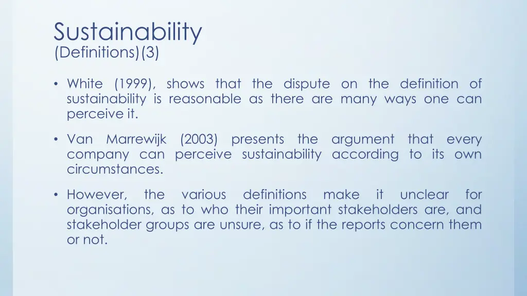 sustainability definitions 3