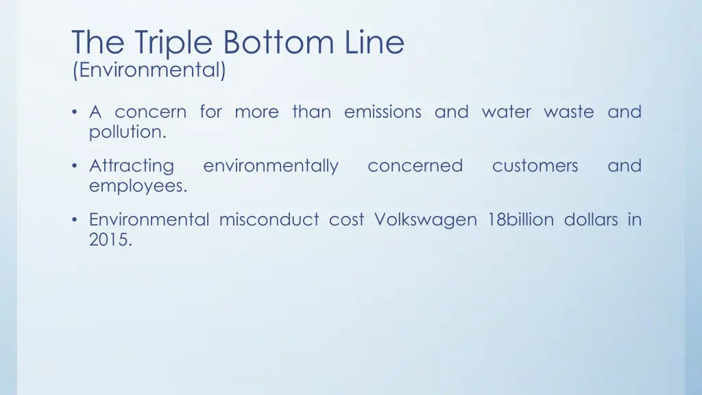 the triple bottom line environmental