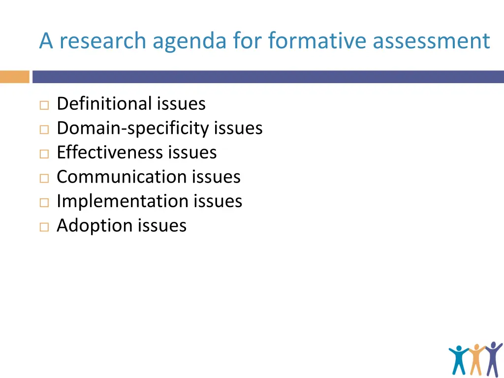 a research agenda for formative assessment