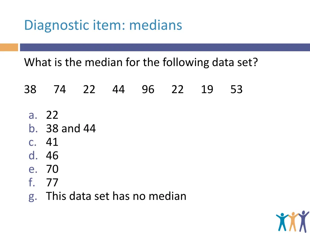 diagnostic item medians