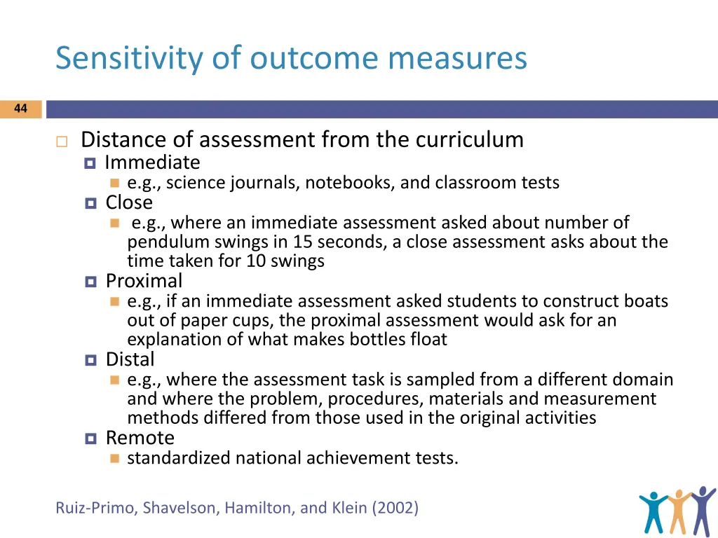 sensitivity of outcome measures