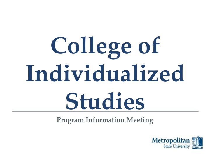 college of individualized studies program