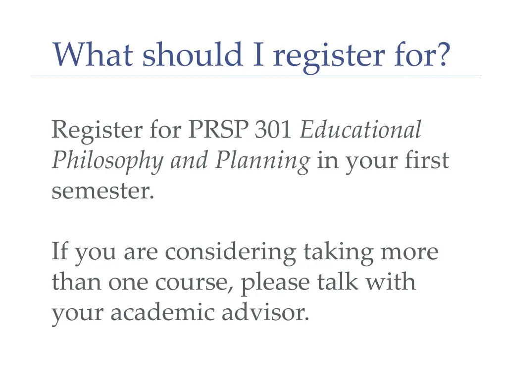 what should i register for