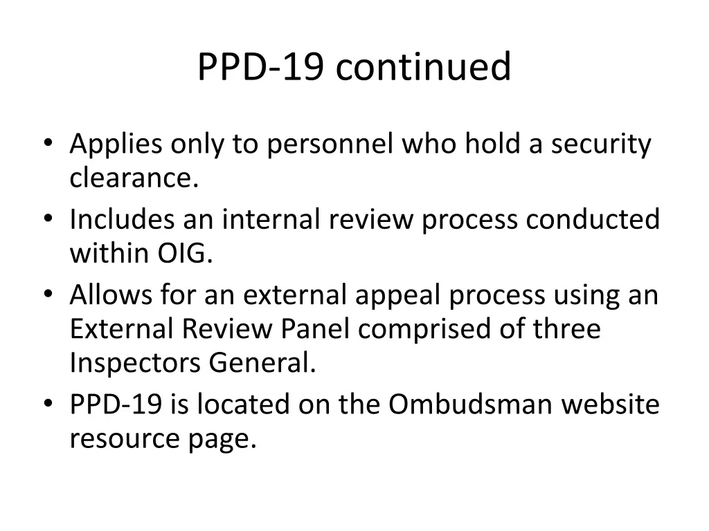 ppd 19 continued