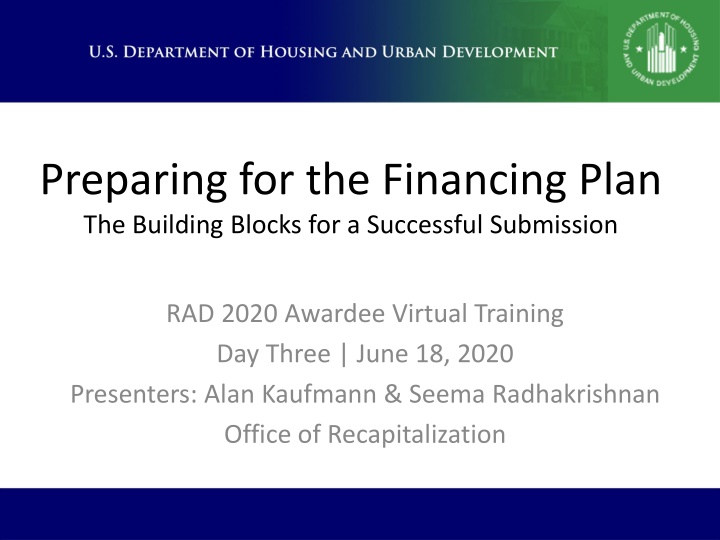 preparing for the financing plan the building