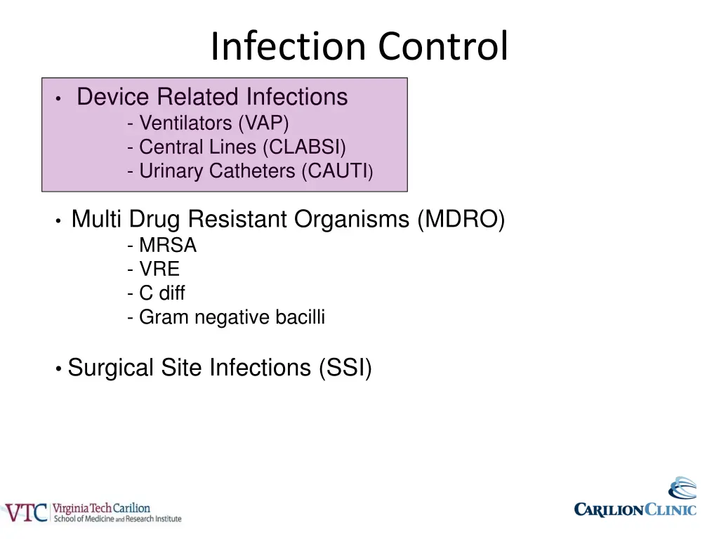 infection control