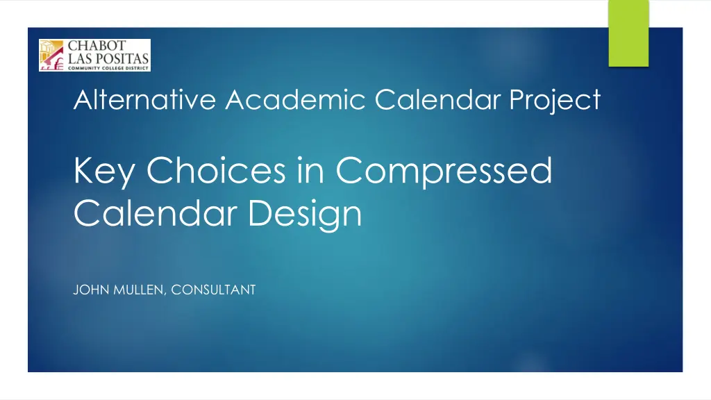 alternative academic calendar project 1