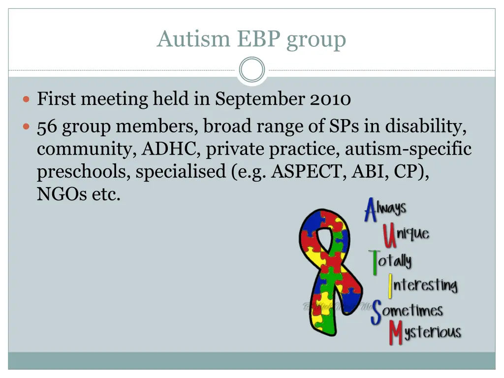 autism ebp group